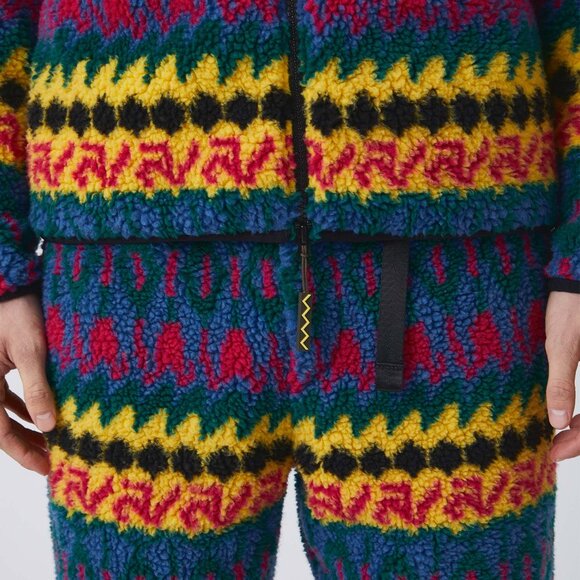 Rowing Blazers Men's Fleece Fairisle Zip Up and Jogger Après-Ski, Size Medium - Picture 6 of 6